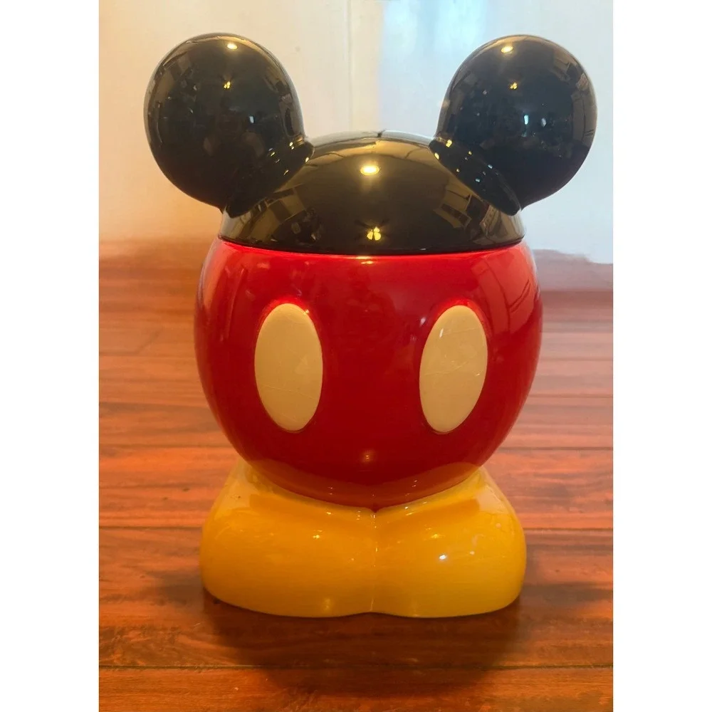 Disney Mickey Mouse Ceramic Cookie Jar Red Yellow Black W757-4463-0-15065